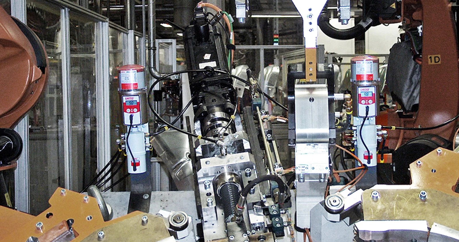 multipoint lubricator installed in a car manufacturing facility