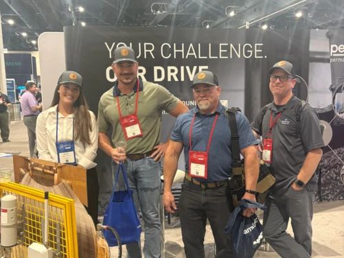 Visitors gather at the perma USA booth during SMRP 2026 to learn about lubrication and reliability solutions.
