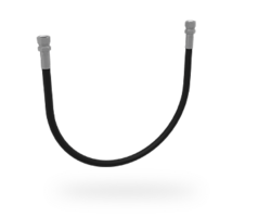 Manguera hidráulica de alta presión R7<br /> iØ 3/8" en espiral de 3 pies (negra)