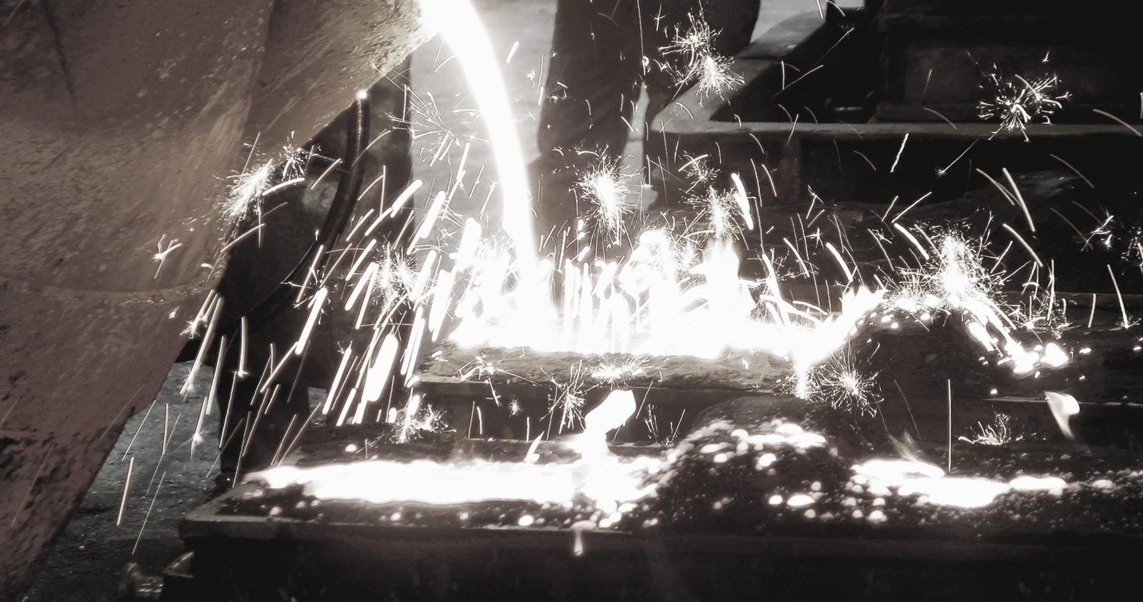 molten metal being poured