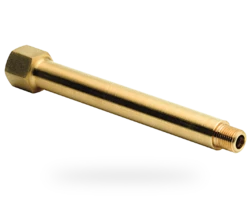 Extensão 4 polegadas 1/8" NPT macho x 1/4" NPT fêmea