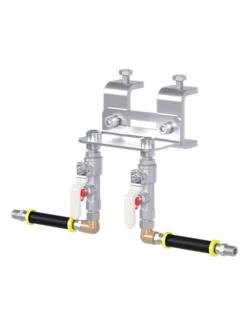 KIT DE INSTALAÇÃO CLASSIC, FUTURA, FLEX, NOVA Standard Duty - Suporte com grampo para viga de 2 pontos, 65 mm (2,56 pol.), incluindo mangueira de 6 pés