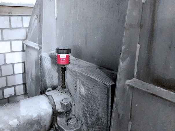 perma FLEX auto greaser on a fan