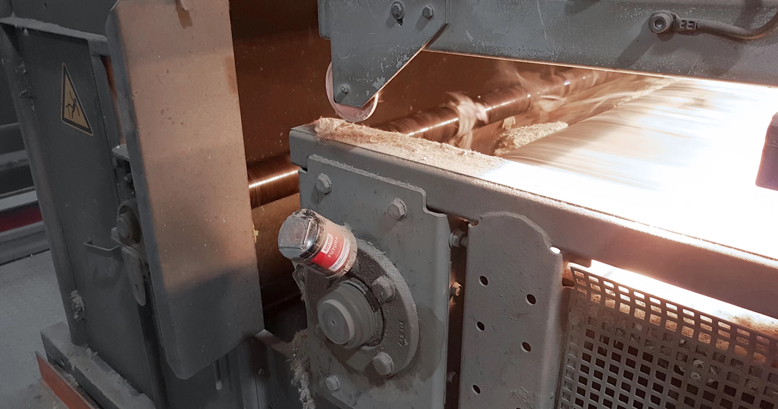 perma FLEX auto greaser on recycling machinery