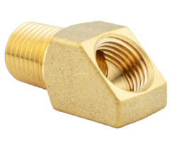Angle 45° 1/4" NPT Male x G1/4 Female (Br)