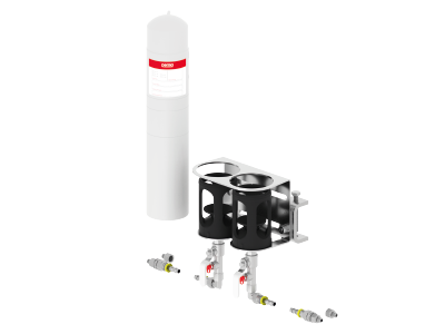 ANSCHLUSSTEILE SET STAR 500 Heavy Duty 2-fach 65 mm Montageklemme ohne Schlauch