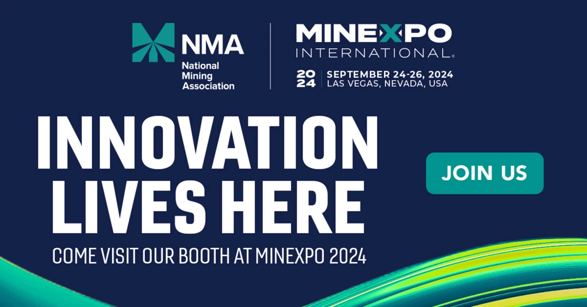 a banner advertising MINExpo