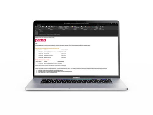 a perma CONNECT email alert on a laptop