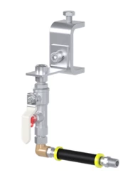 KIT DE INSTALAÇÃO CLASSIC, FUTURA, FLEX, NOVA Standard Duty - Suporte com grampo para viga de 1 ponto, 65 mm (2,56 pol.), incluindo mangueira de 3 pés