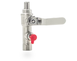 Purge connection with manual valve R1/4 Male x G1/4 Female