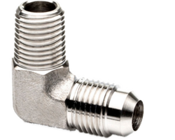 Elbow 90 degree 9/16 JIC male to 1/4 BSP to male 316SS
