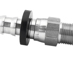 Conector para mangueira R3/8 macho para mangueira Ø interno 1/2", encaixe por pressão